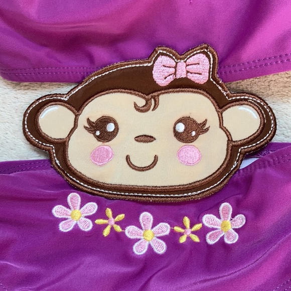 Joe Boxer Monokini Purple w/Monkey 18 Months - Picture 2 of 6